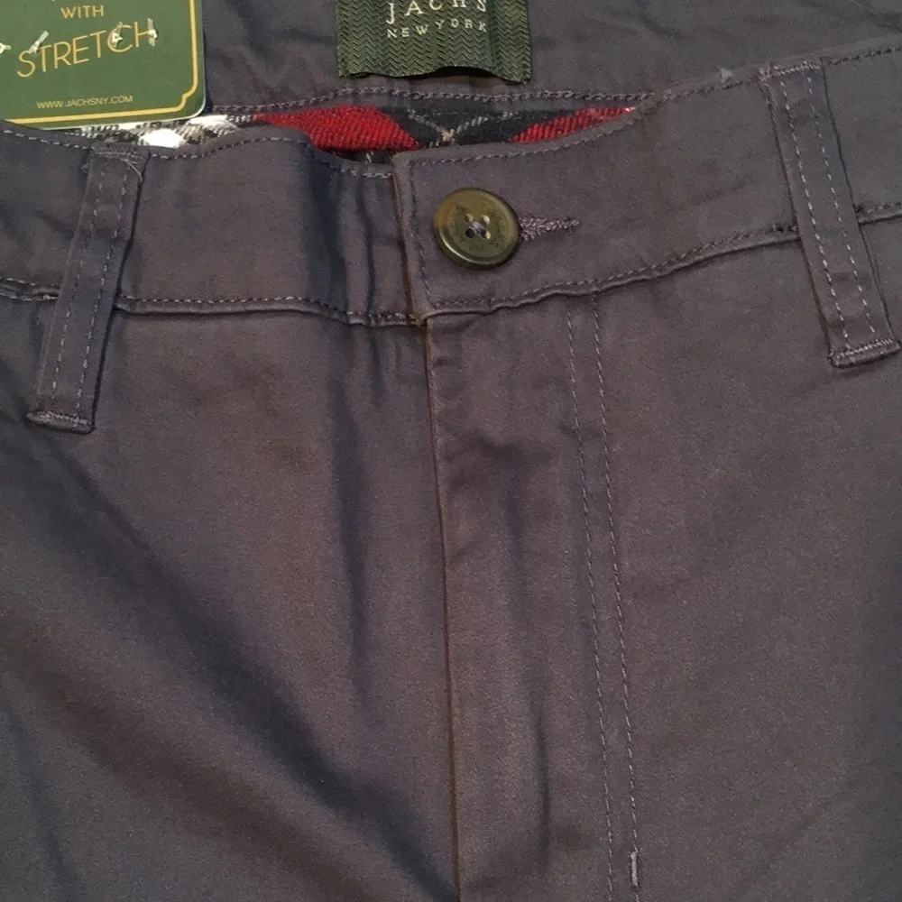 Jachs Bowie fit mid rise slim straight leg flannel lined trouser